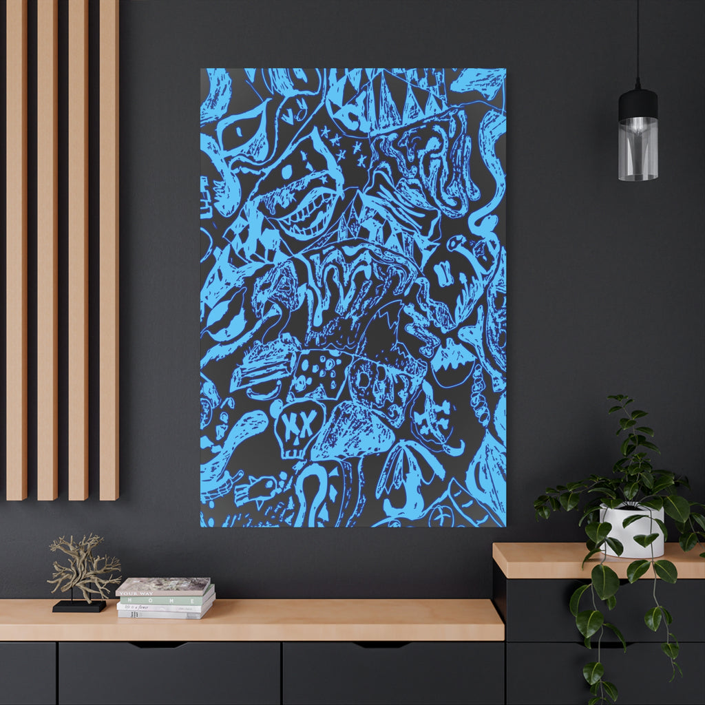 Doodles of a Lost Mind Canvas Art - Psychedelic Abstract Mindscape