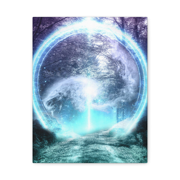 Lost Forest Magic Portal Canvas Wall Art - Mystical Fantasy Forest Decor