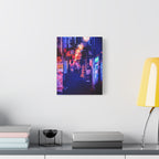 Japanese City Punk FX Canvas Wall Art - Cyberpunk Street Decor