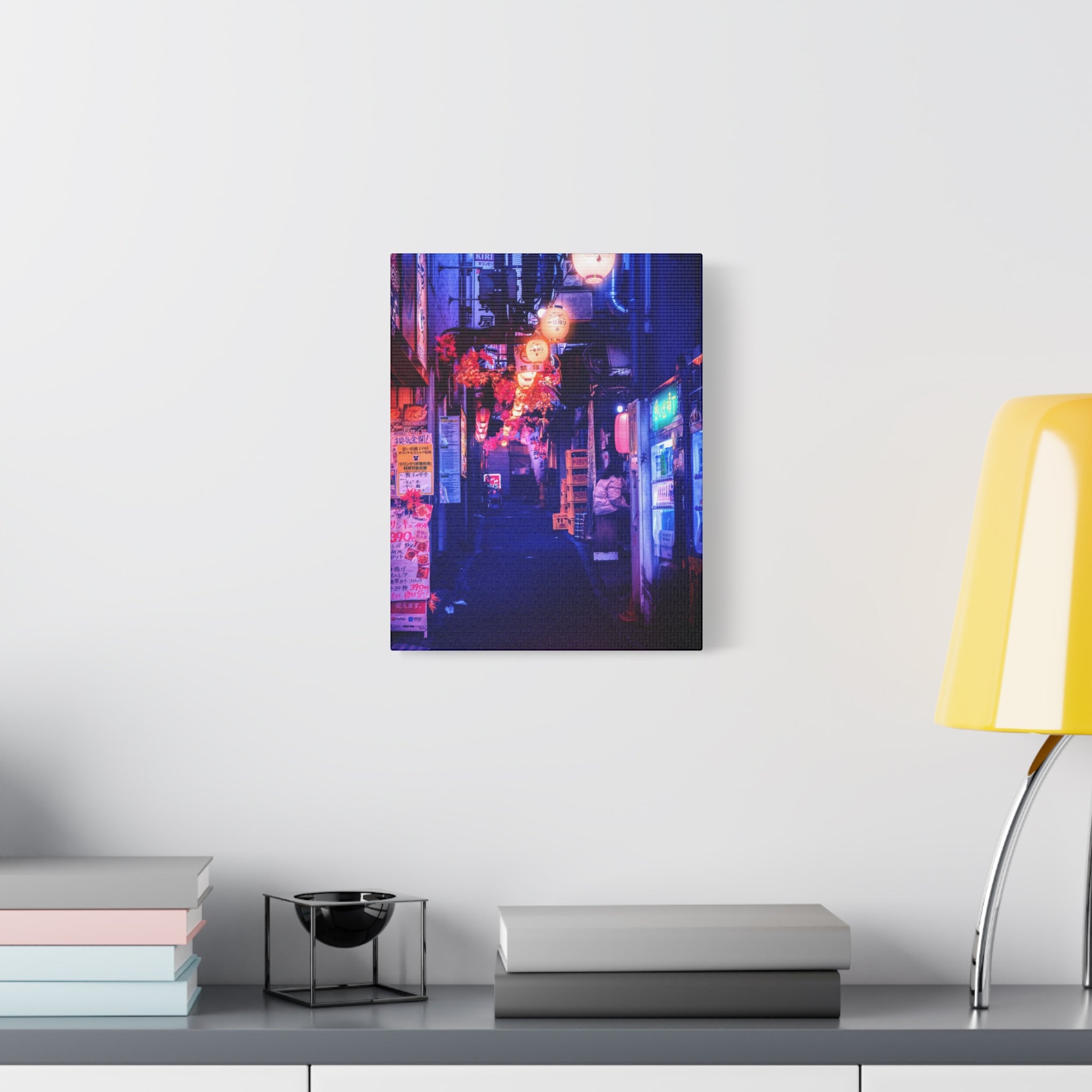 Japanese City Punk FX Canvas Wall Art - Cyberpunk Street Decor
