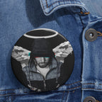 Modern Angel Pin - Abstract Geometric Art Button