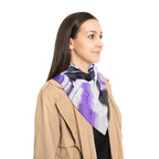 Purple Night Scarf - Swirling Black Abstract Shawl