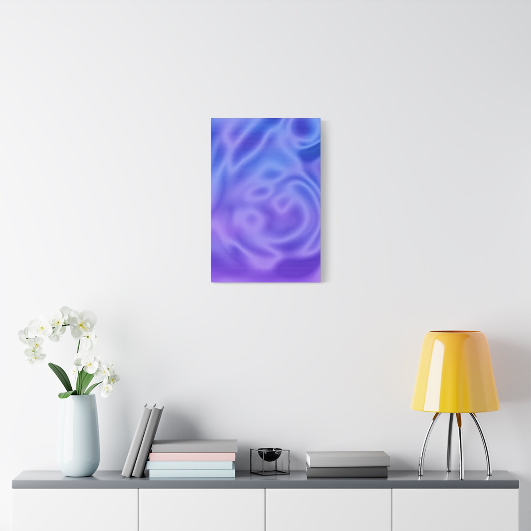 Liquid Metal Mist Pink Canvas Wall Art - Modern Textured Abstract Decor