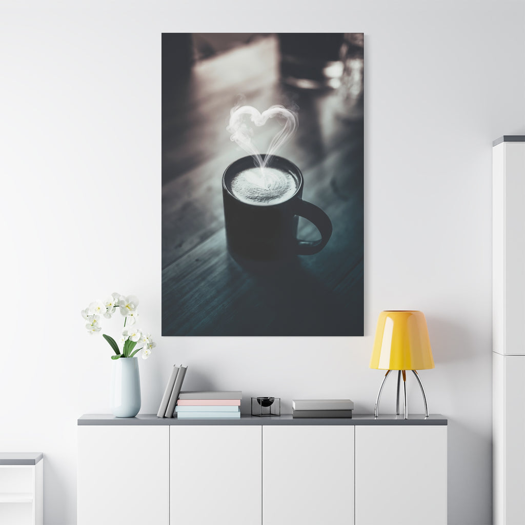 Coffee Love Canvas Wall Art - Aesthetic Kitchen Cafe Decor