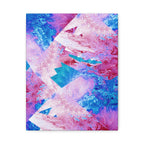 Trippy Pink and Blue Fractal Canvas Art | Surreal Abstract Sacred Geometry Wall Decor