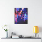 Japanese City Punk FX Canvas Wall Art - Cyberpunk Street Decor