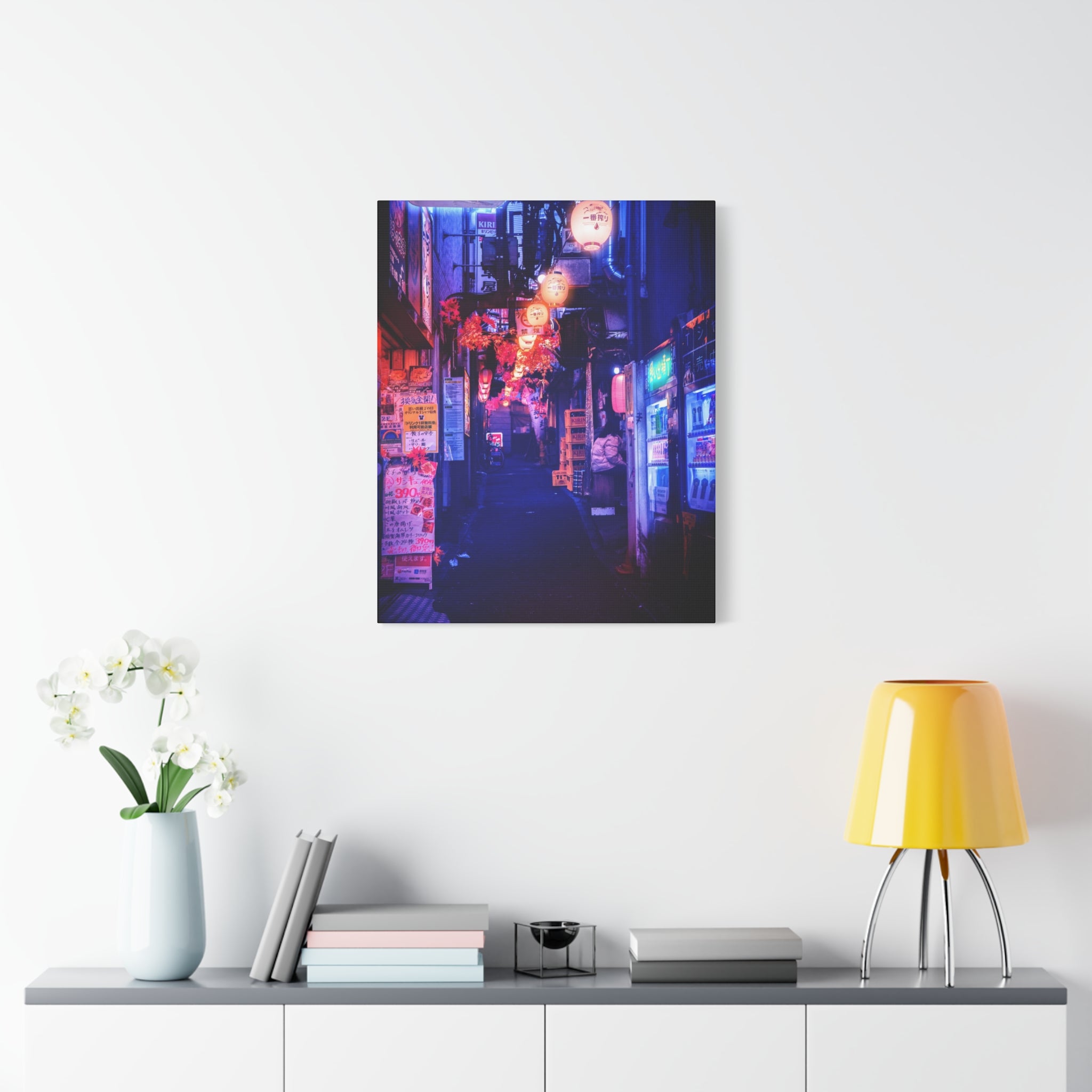 Japanese City Punk FX Canvas Wall Art - Cyberpunk Street Decor