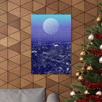 Nashville Skyline Poster - Aerial Sunset Cityscape Art Print