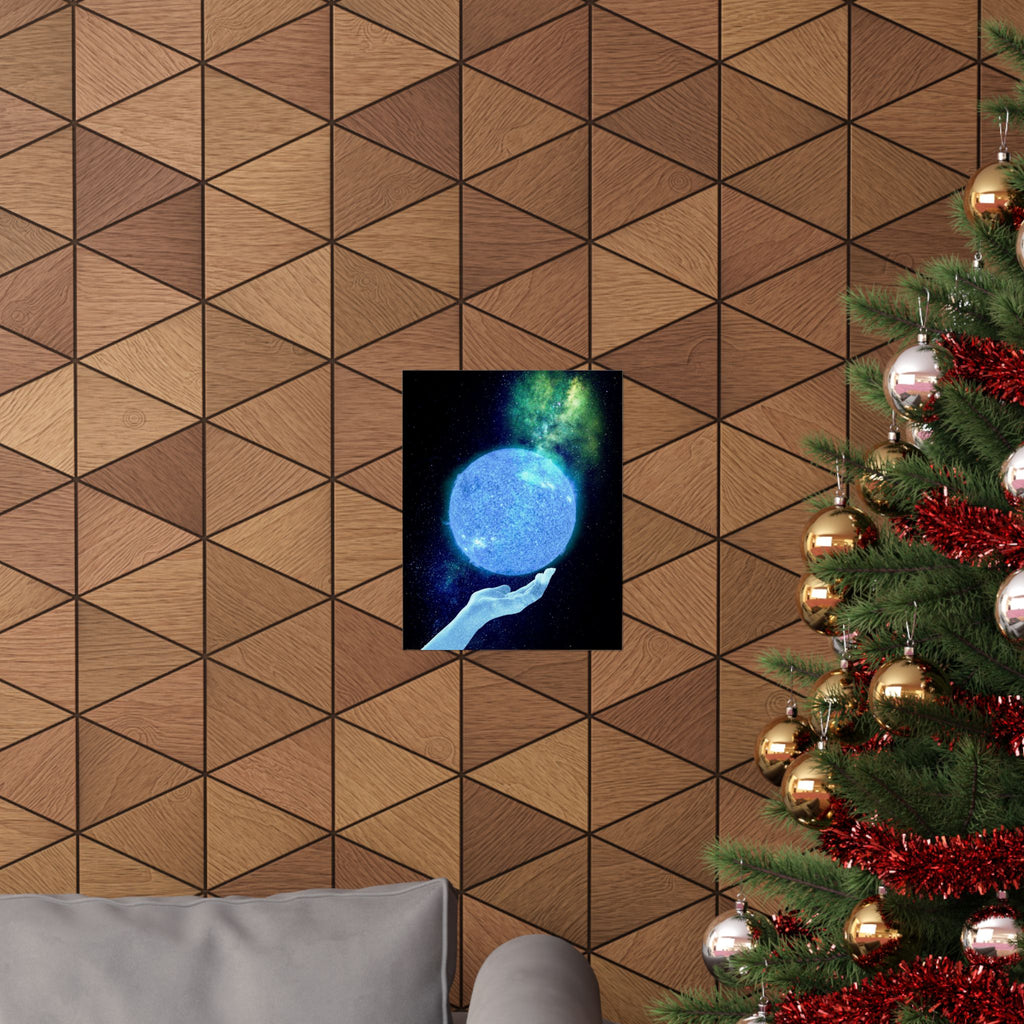 Solar Hand Poster - Abstract Spiritual Cosmic Art Print