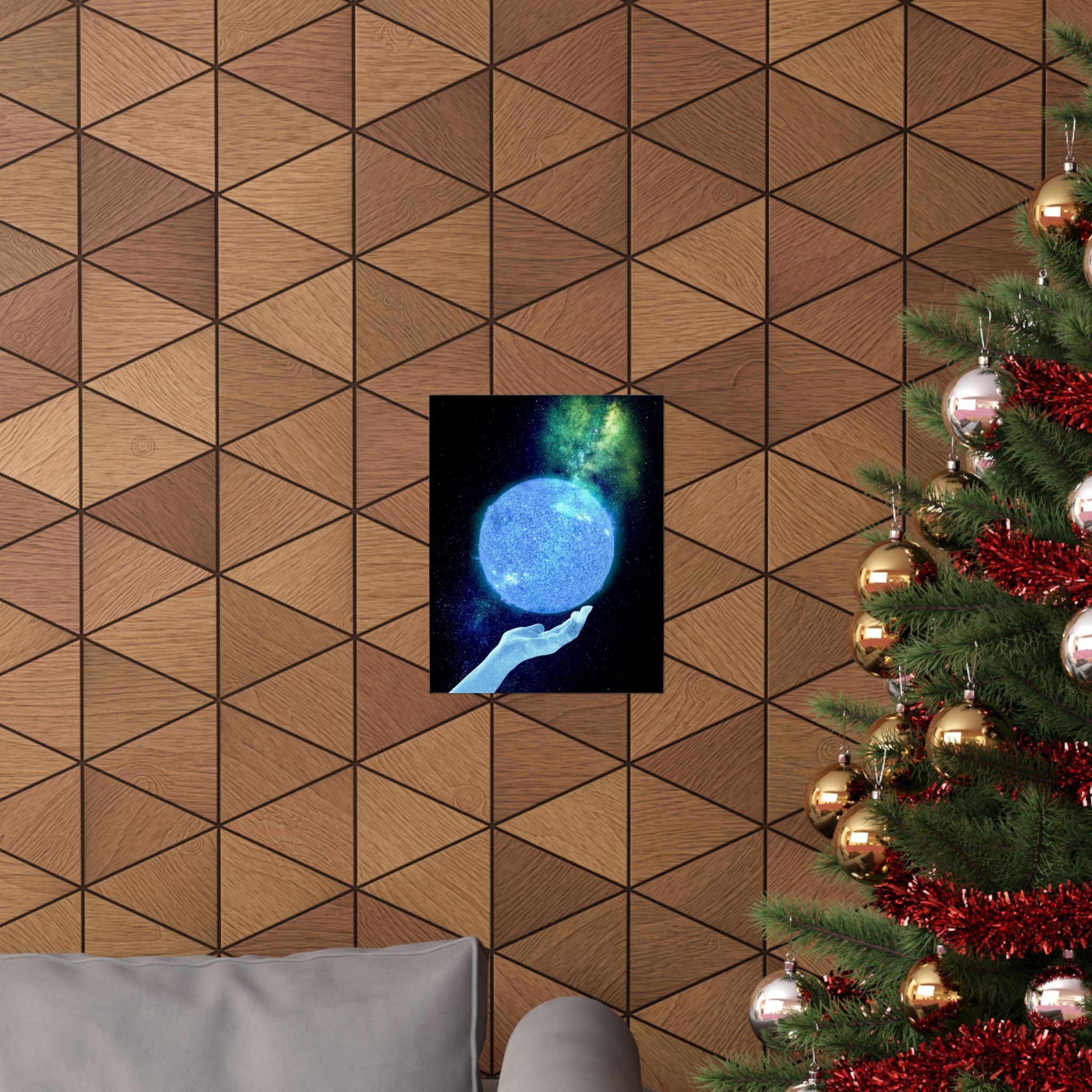 Solar Hand Poster - Abstract Spiritual Cosmic Art Print