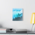 Blue Mountain Fog Canvas Art - Tranquil Blue Ridge Decor