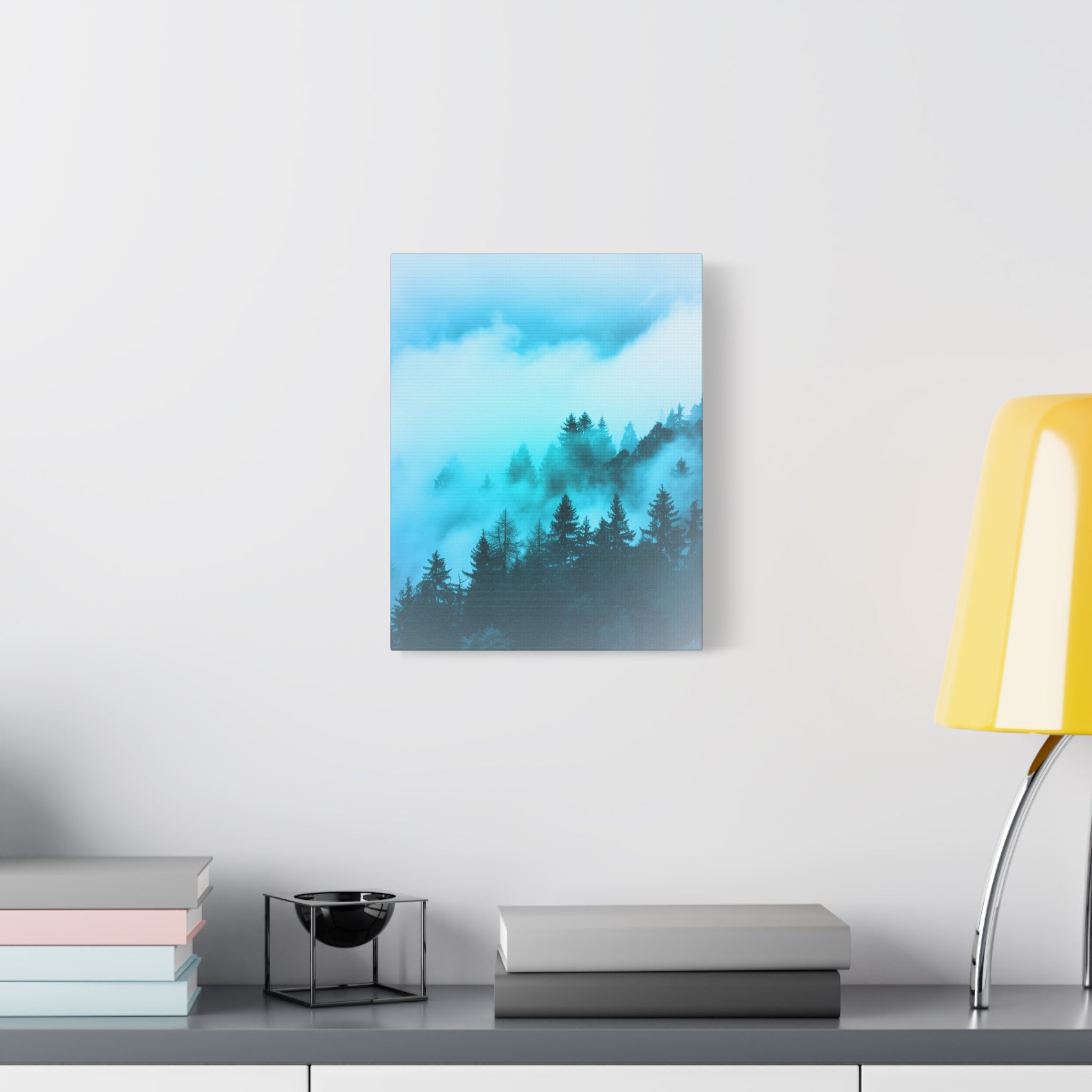 Blue Mountain Fog Canvas Art - Tranquil Blue Ridge Decor