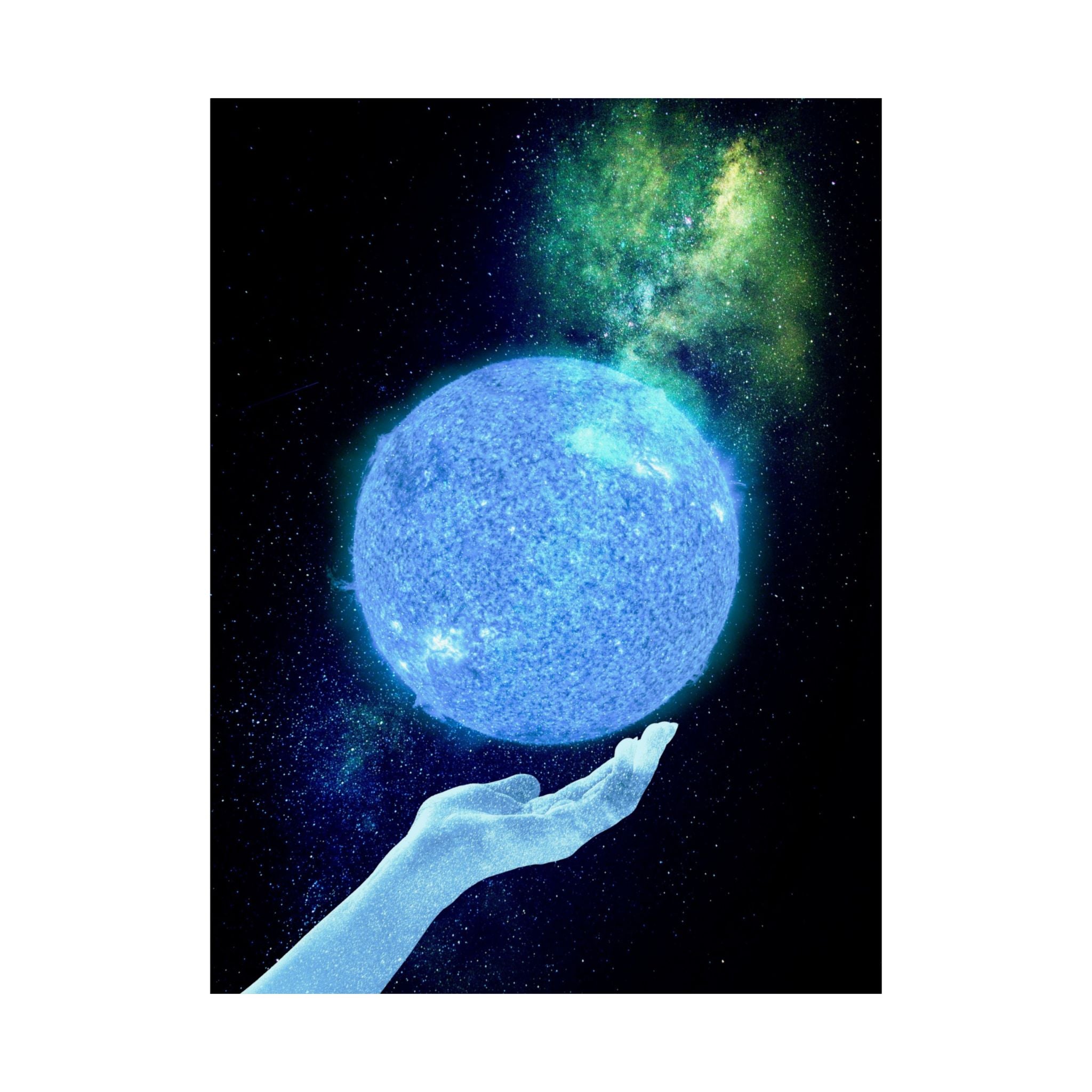 Solar Hand Poster - Abstract Spiritual Cosmic Art Print