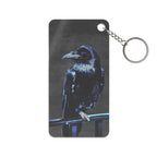 Blue Crow Keychain - Surreal Raven Acrylic Charm