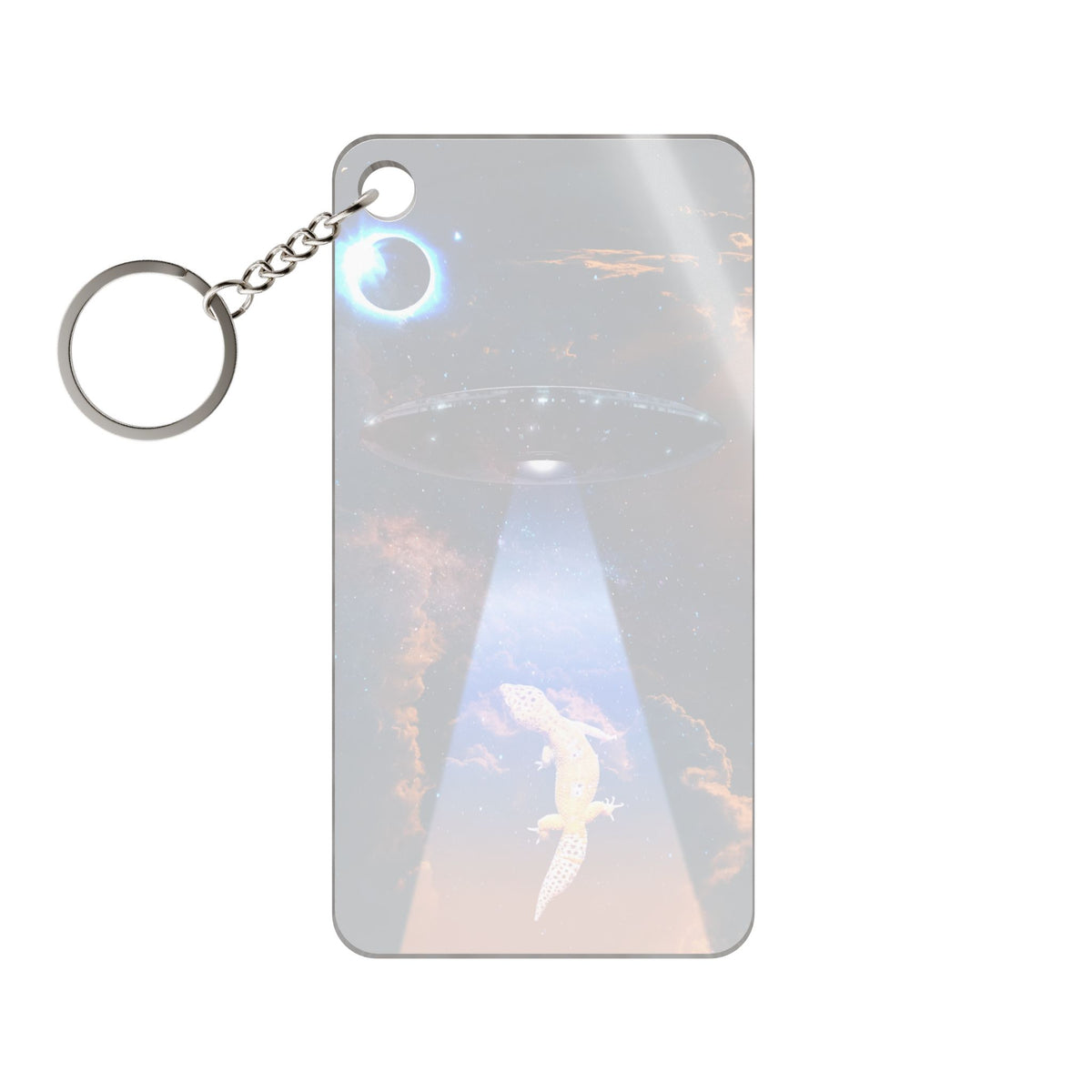 Space Lizards Keychain - Lizard Ufo Acrylic Charm