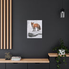 Spirit of the Fox Canvas Wall Art - Psychedelic Geometric Wildlife Decor