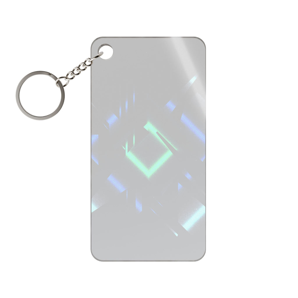 Abstract Techno Blue Keychain - Cyberpunk Acrylic Charm