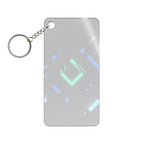 Abstract Techno Blue Keychain - Cyberpunk Acrylic Charm