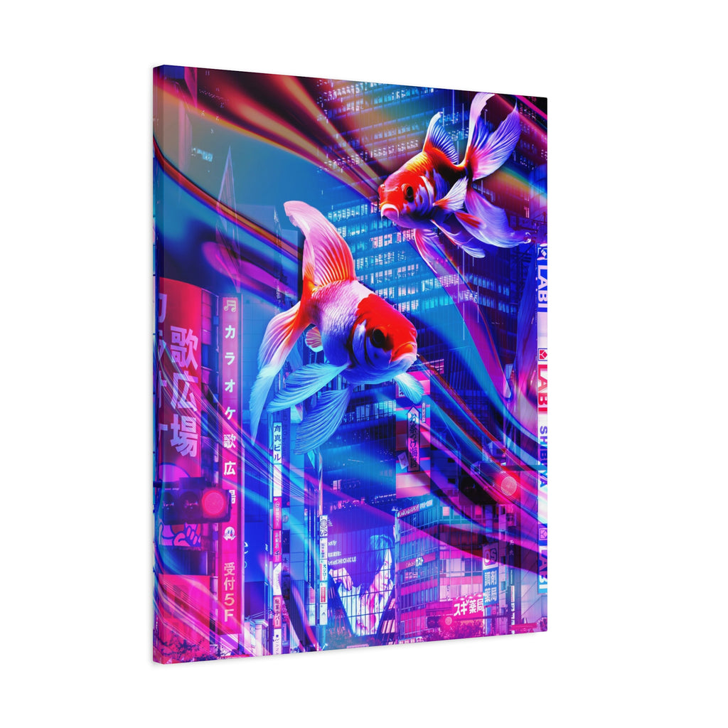 Japanese City Punk Special Edition Canvas Wall Art - Neon Japan Street