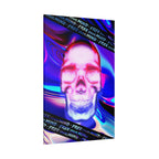 Free Your Mind Canvas Wall Art - Psychedelic Skull Portrait Decor