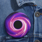 Purple Pink Wormhole Cosmic Space Art Pin
