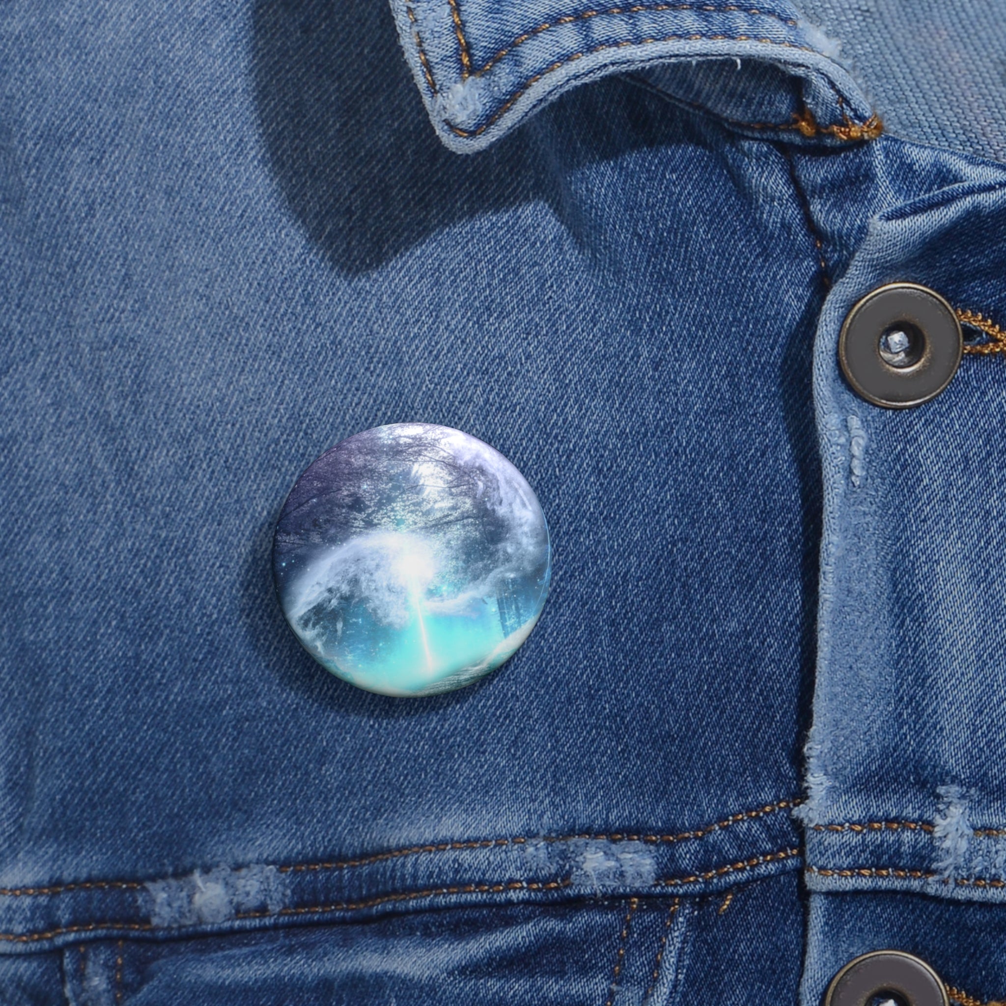 Lost Forest Magic Portal Pin - Fantasy Art Button