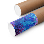 Trippy pink and blue Fractal Matte Poster Print