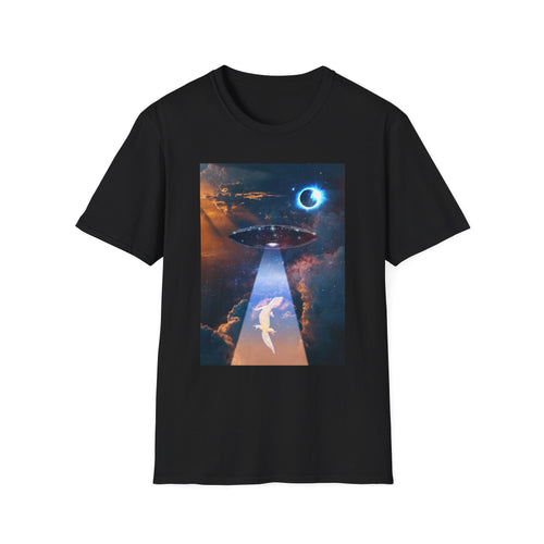 Space Lizards Graphic Tee - Lizard Being Abducted Ufo Shirt