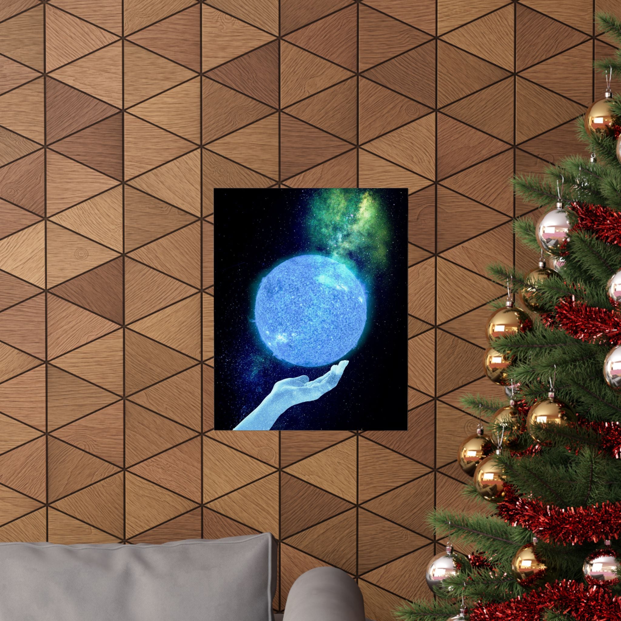 Solar Hand Poster - Abstract Spiritual Cosmic Art Print