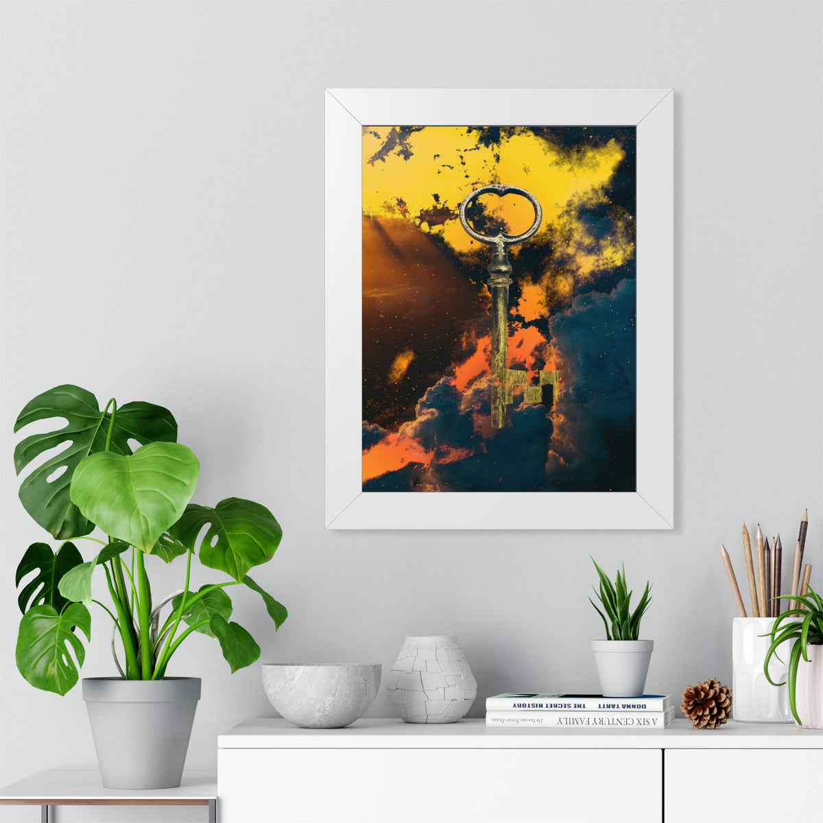 Key To The Kingdom Framed Poster - Fantasy Mysterious Wall Art