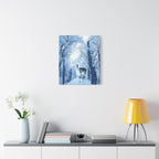 Cosmic Deer Canvas Wall Art - Celestial Animal Decor