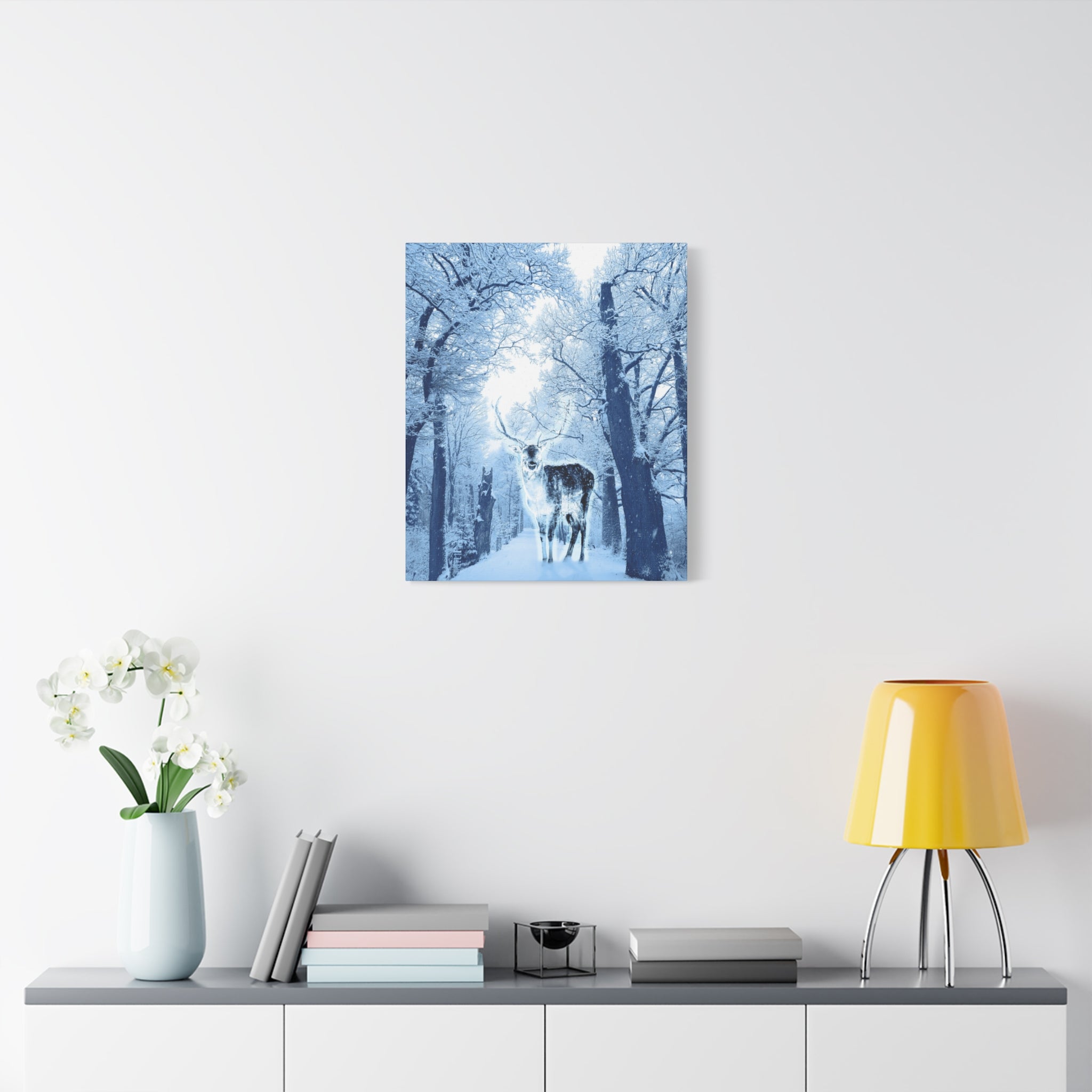 Cosmic Deer Canvas Wall Art - Celestial Animal Decor