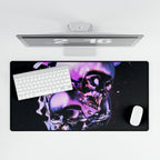 Melted Skeleton Skulls Desk Mat - Gothic Galaxy Mouse Pad