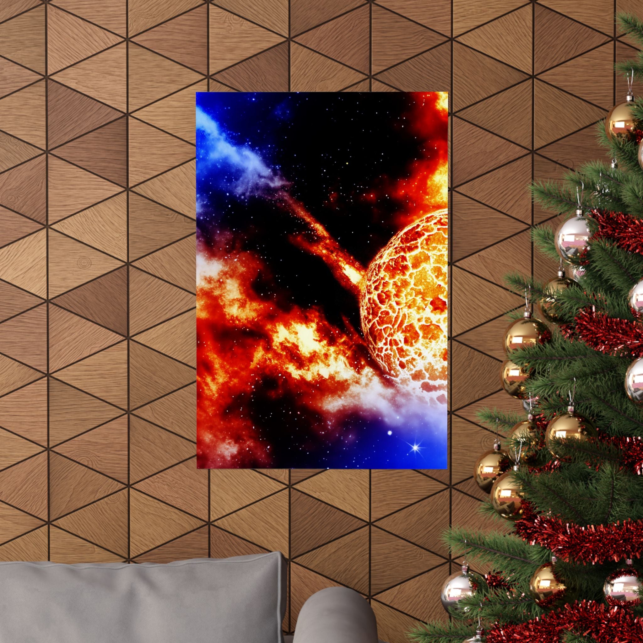 Solar Blast Poster - Cosmic Nebula Space Art Print