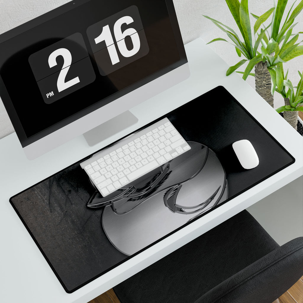 Liquid Chrome Rubber Duck Desk Mat - Hyper Sonic Mouse Pad