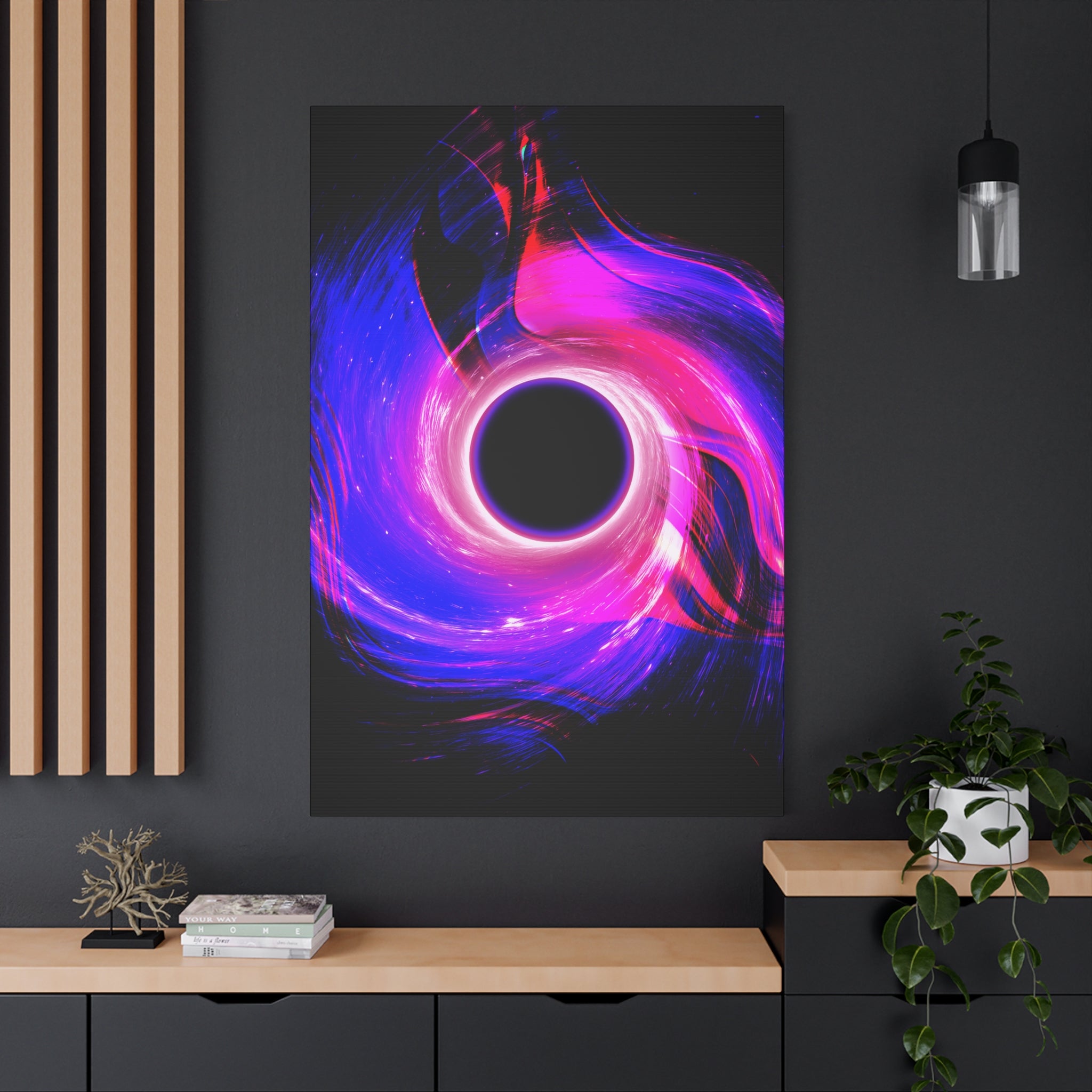 Neon Wave Horizon Canvas Wall Art - Special Edition Retro 80s Sunset