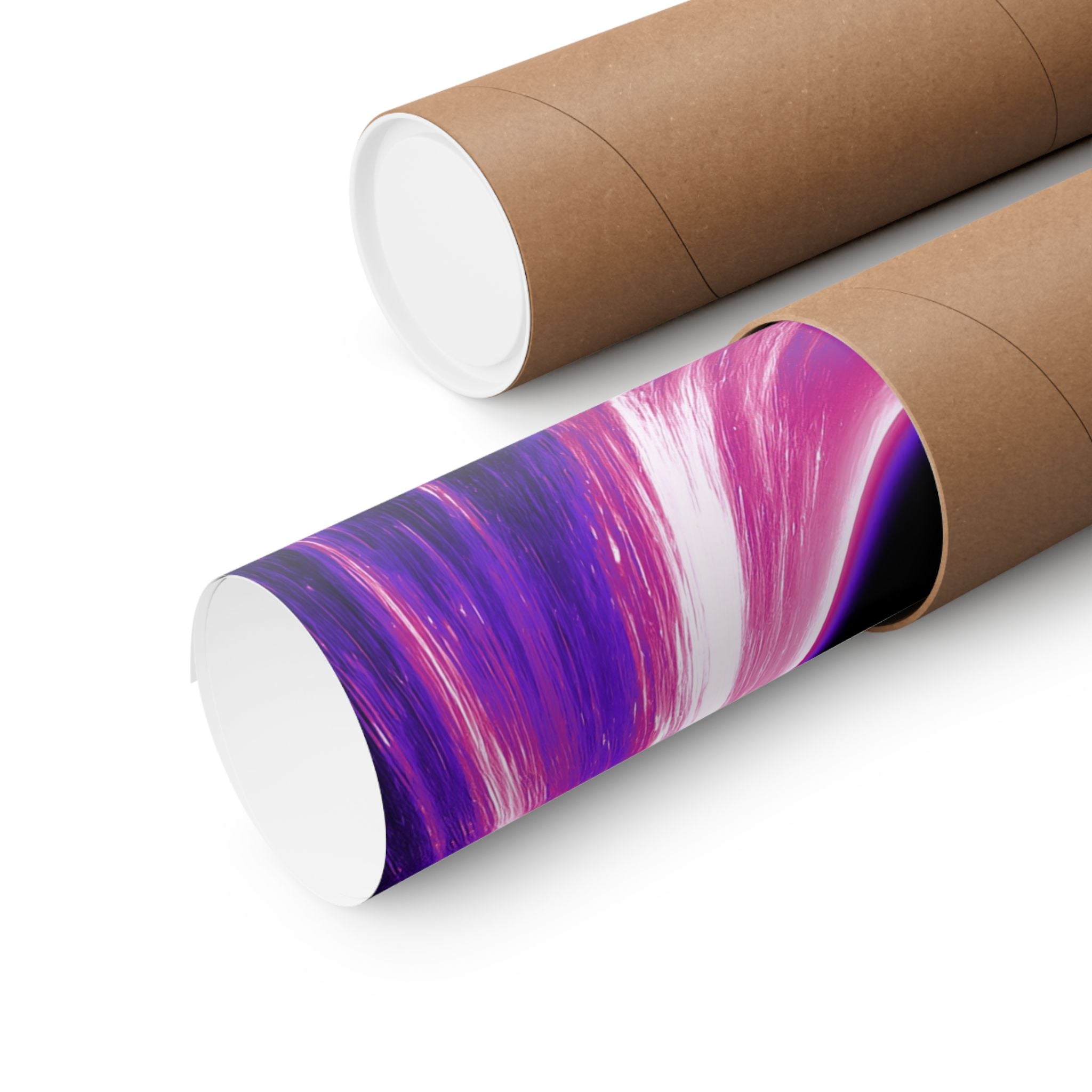 Purple Pink Wormhole Poster Print - Cosmic Vortex Art