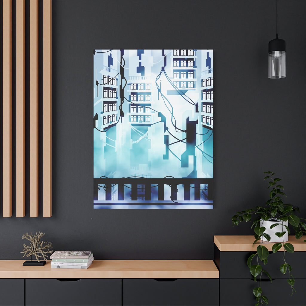 Memory Chamber Canvas Wall Art - Futuristic Sci-Fi Interior Decor