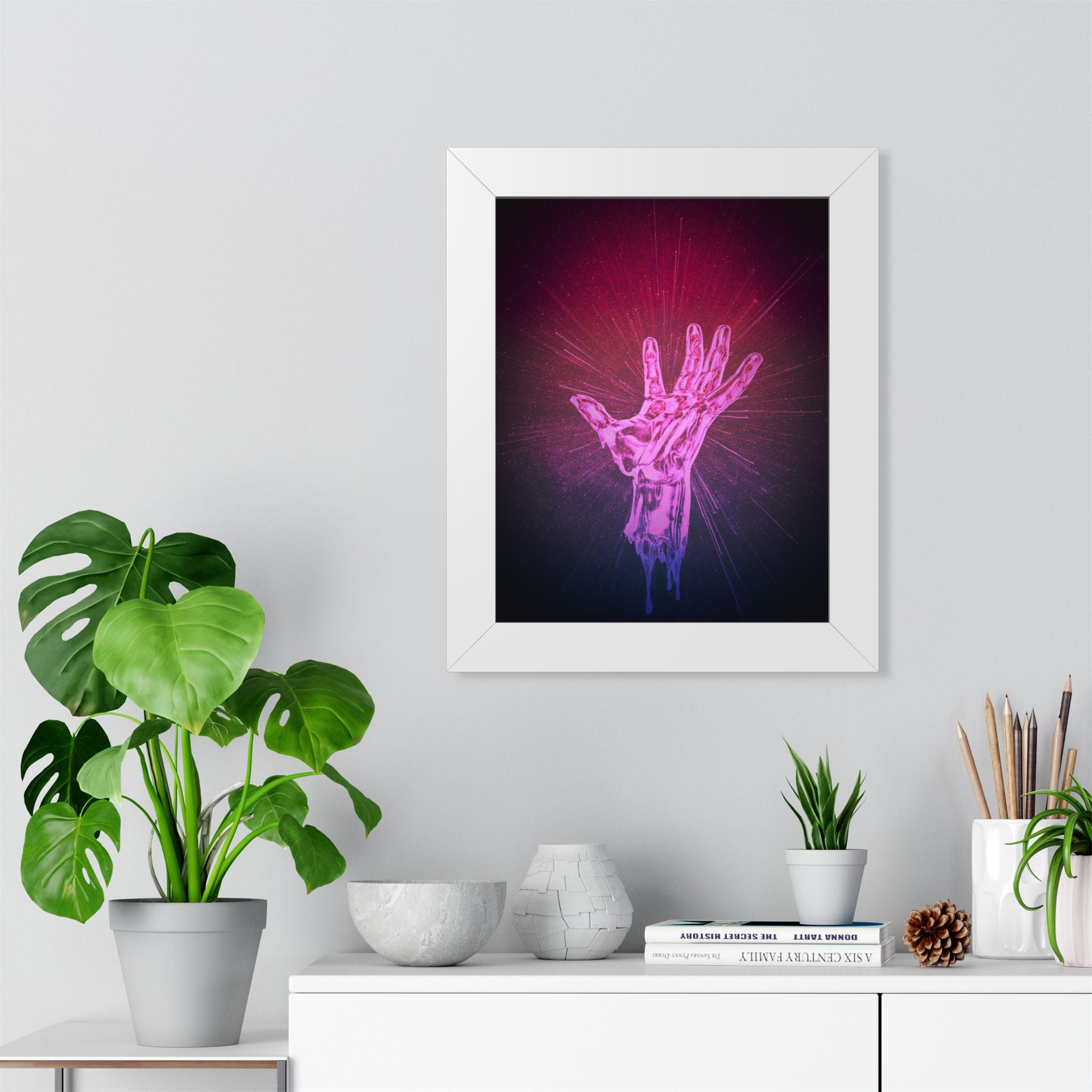 Hand of the Stars Poster - Cosmic Energy Celestial Art Print
