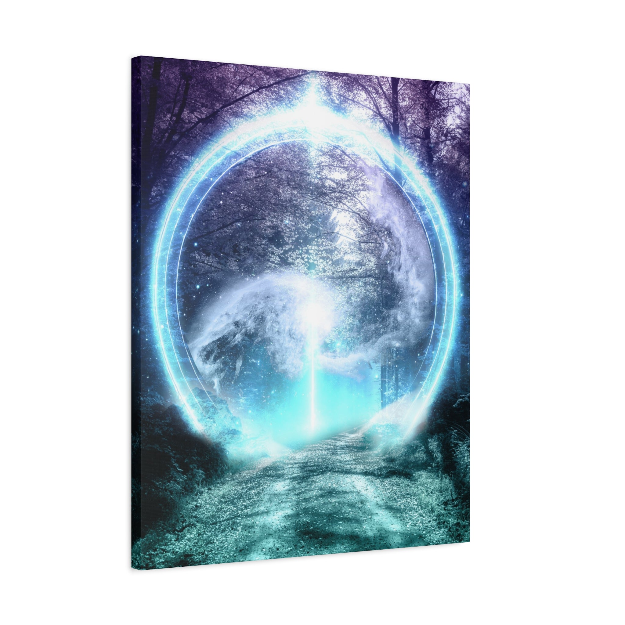 Lost Forest Magic Portal Canvas Wall Art - Mystical Fantasy Forest Decor