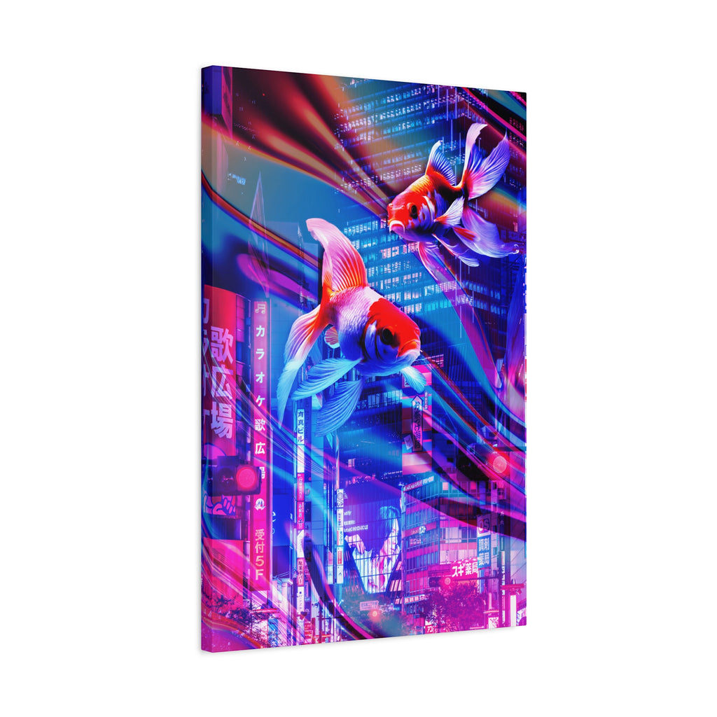 Japanese Punk FX.2 Koi Fish Canvas Art - Special Edition Zen Garden Decor