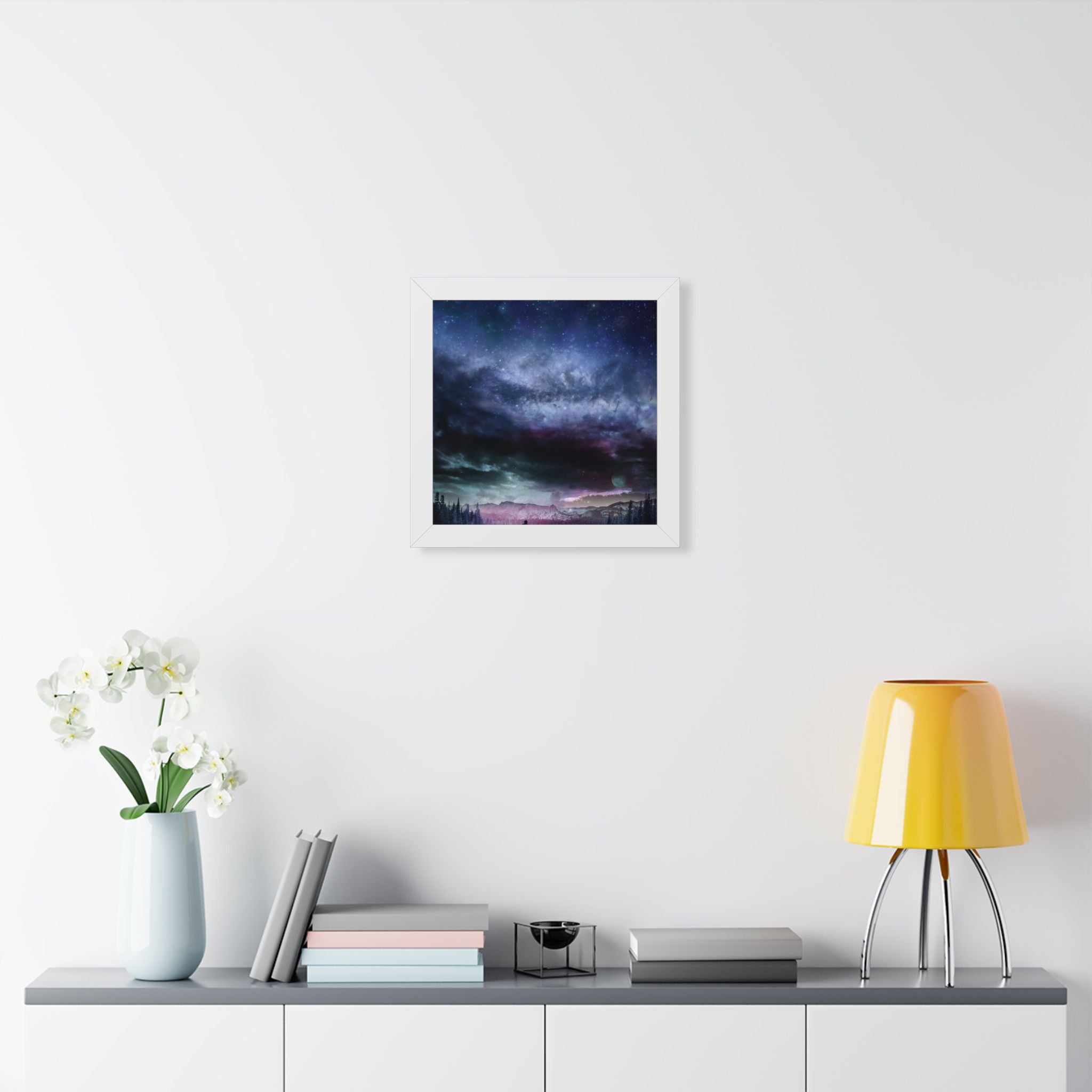 Space Landscape Framed Poster - Cosmic Galaxy Wall Art