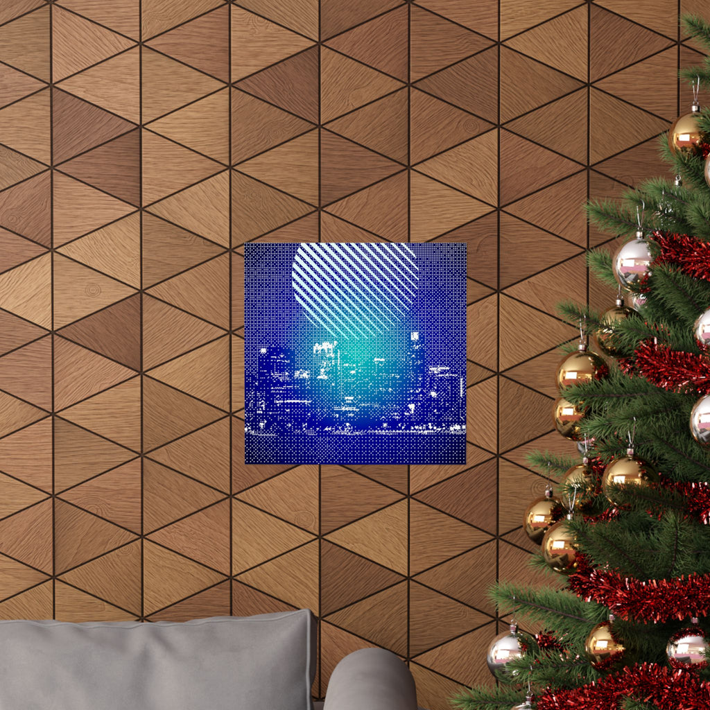 Chicago Pixel Art Poster - Retro 8-Bit Skyline Print