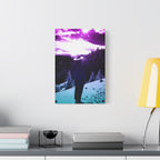 Winter Aurora Light Snowy Forest Canvas Art | Northern Lights Arctic Landscape Wall Decor