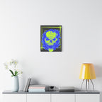 Skull of Mental Fire Canvas Wall Art - Psychedelic Gothic Decor