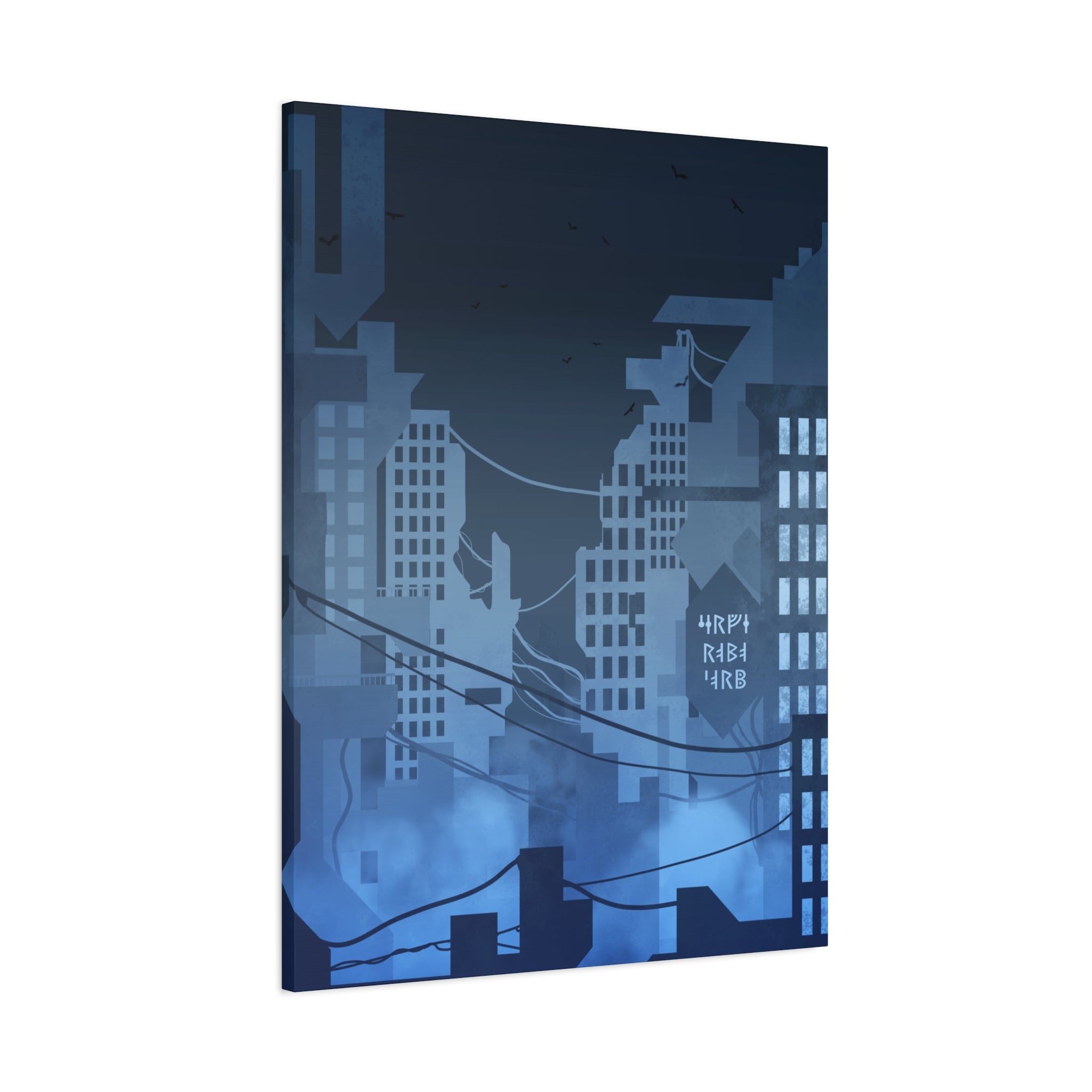 City Lights Nightscape Canvas Wall Art - Luminous Skyline Decor