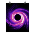 Purple Pink Wormhole Poster Print - Cosmic Vortex Art