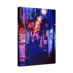 Japanese City Punk FX Canvas Wall Art - Cyberpunk Street Decor