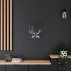 Cyberpunk Slick Street Canvas Wall Art - Neon Alley Decor