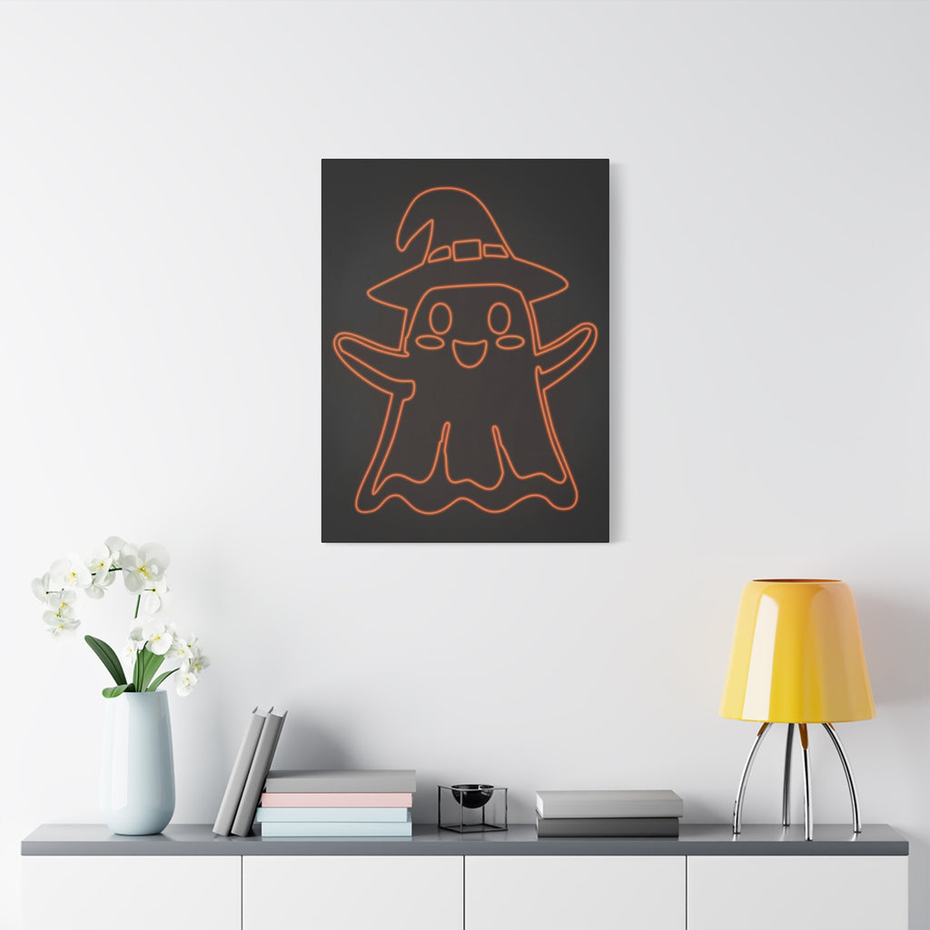 Cute Ghost Canvas Wall Art - Halloween Kids Room Decor